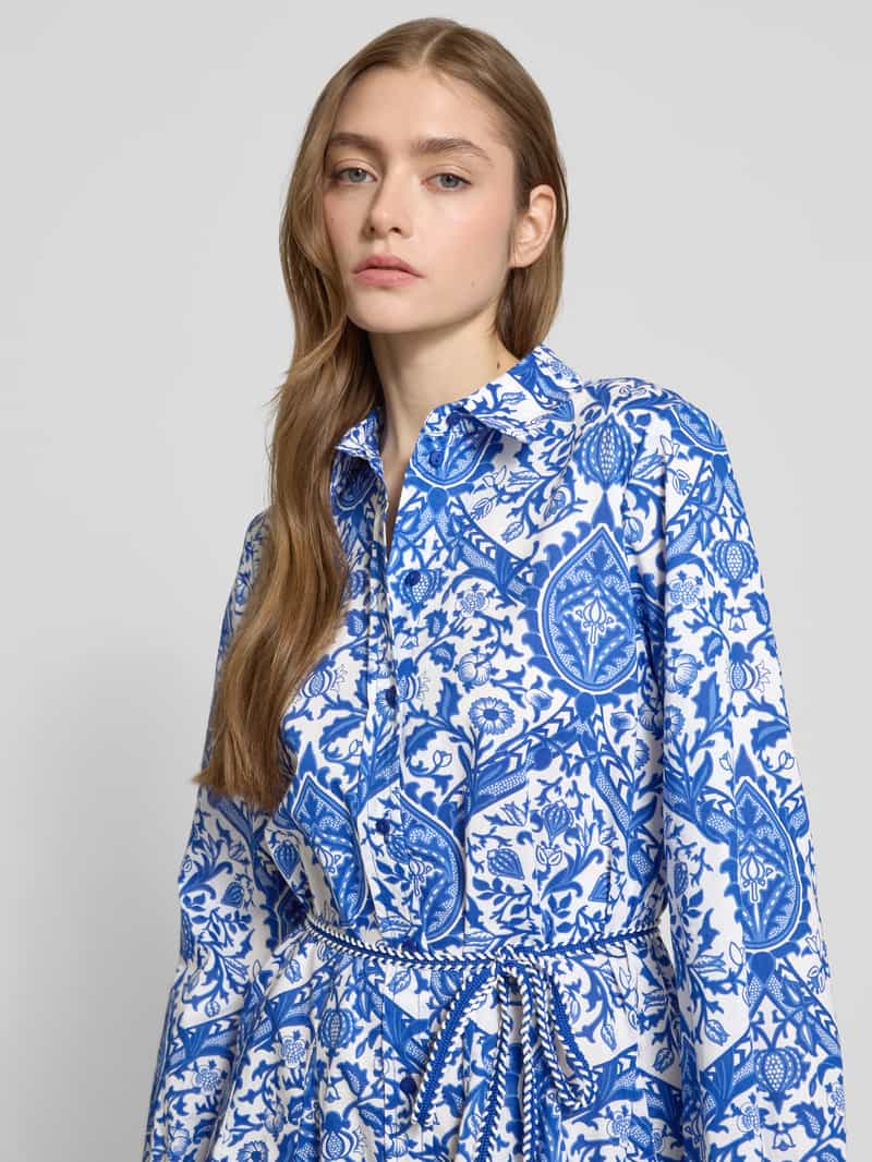 Only Getailleerde blousejurk met all-over motief model 'LUMINA'