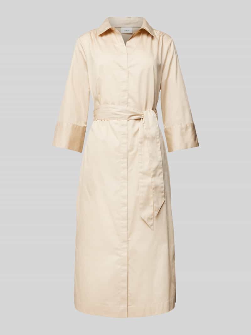 S.Oliver BLACK LABEL Midi-jurk met platte kraag