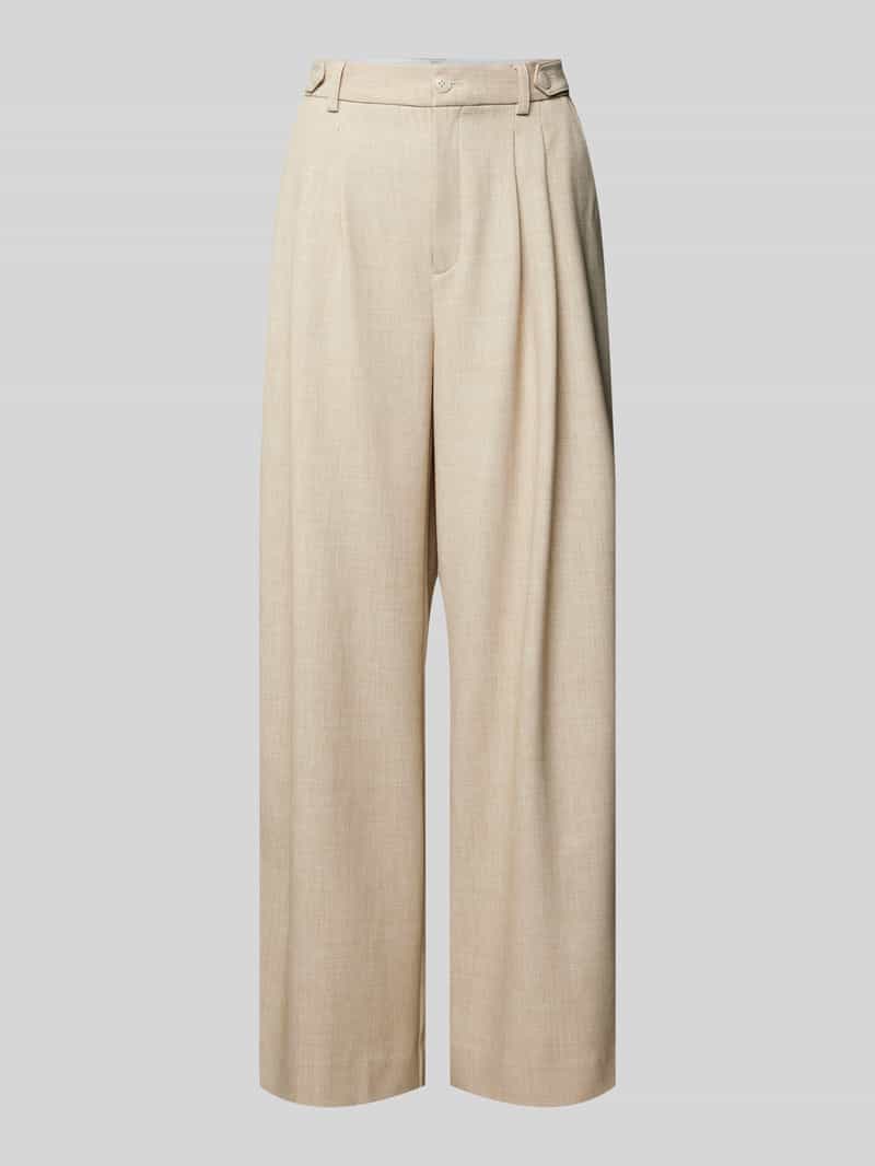 Gestuz Wide leg stoffen broek met bandplooien