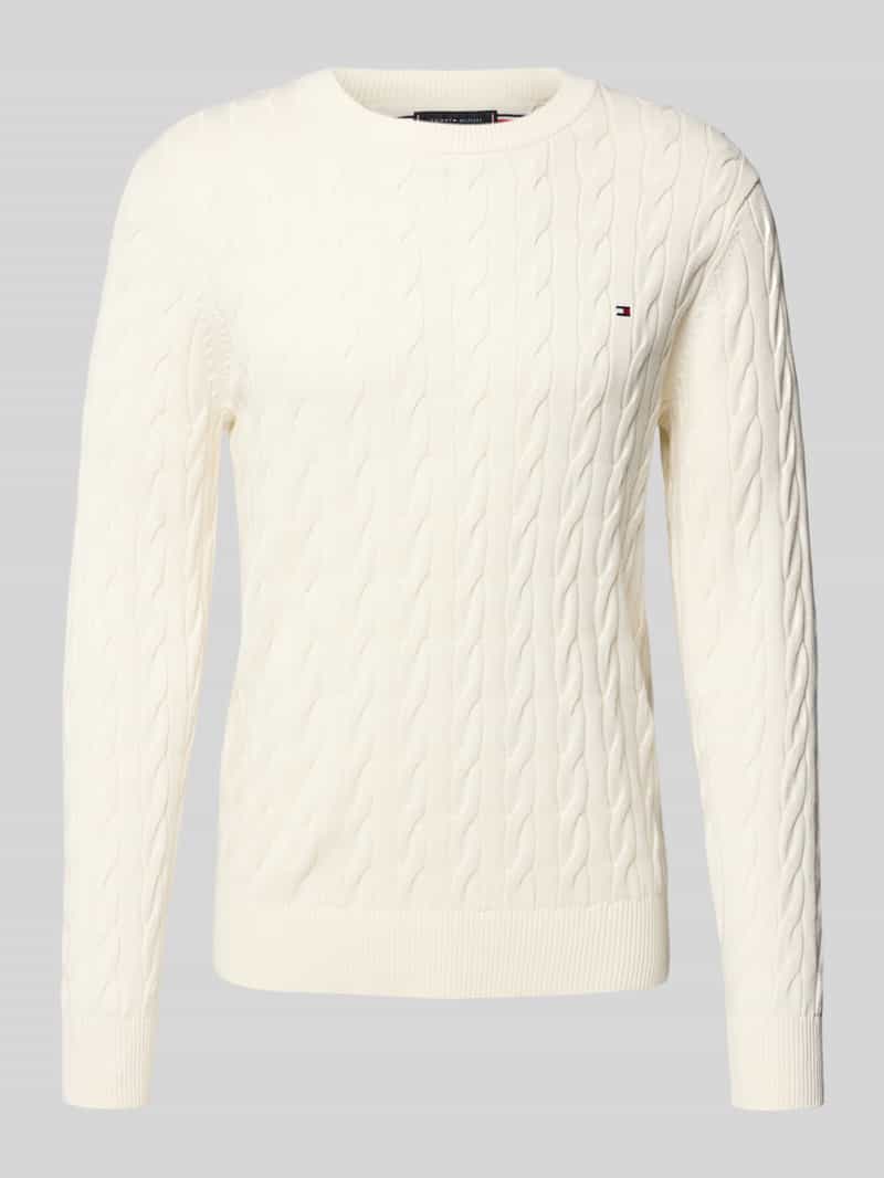 Tommy Hilfiger Regular fit gebreide pullover van zuiver katoen