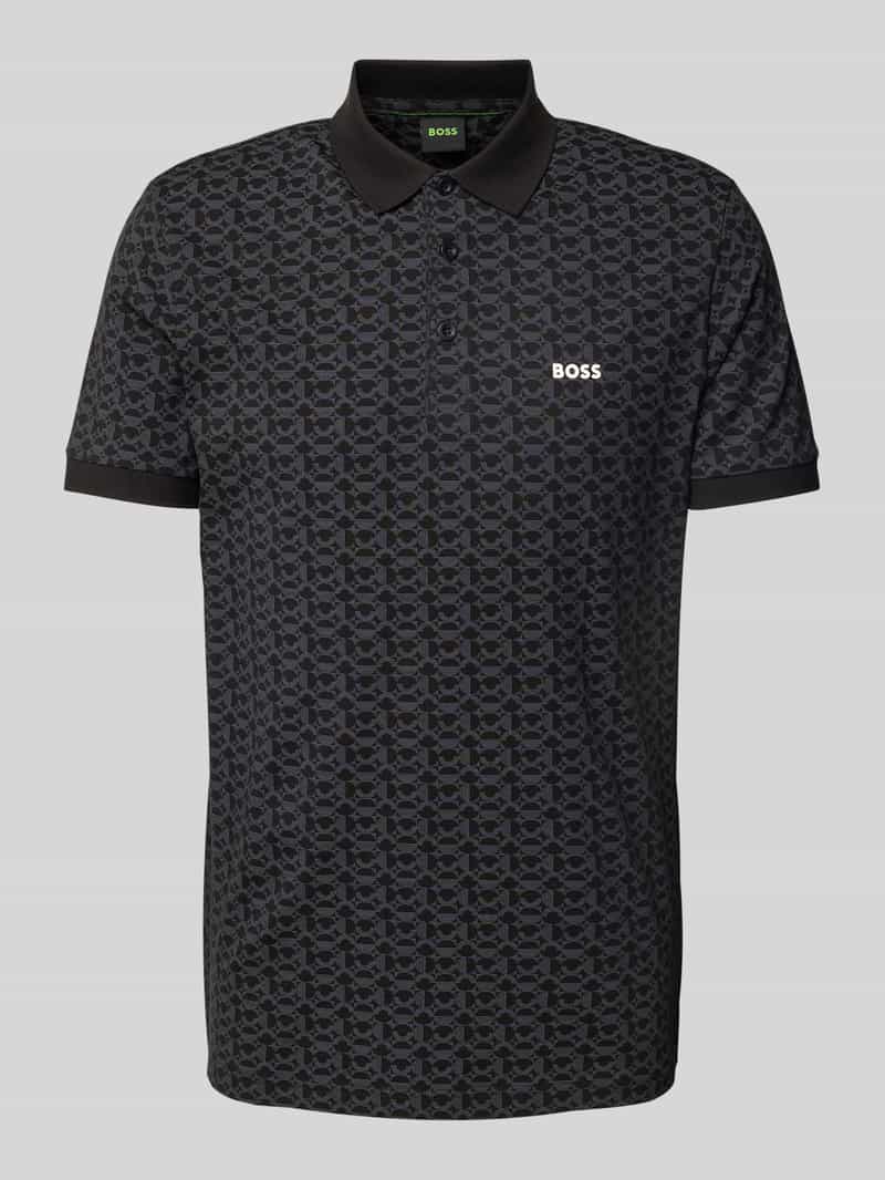BOSS Green Regular fit poloshirt met labelprint model 'Paddy'