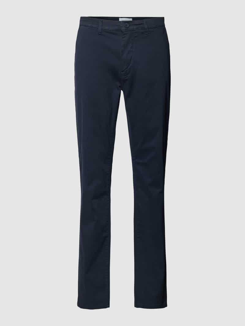 casual friday Slim fit broek met Franse steekzakken