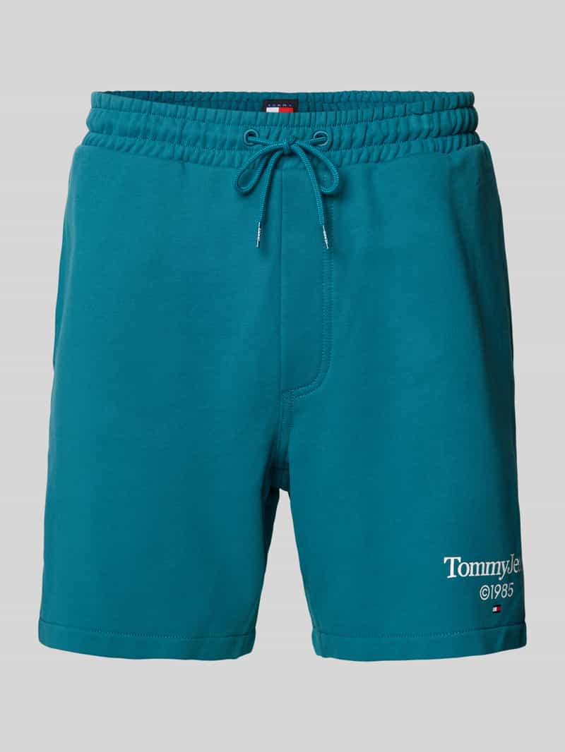 Tommy Jeans Regular fit sweatshorts met labelstitching