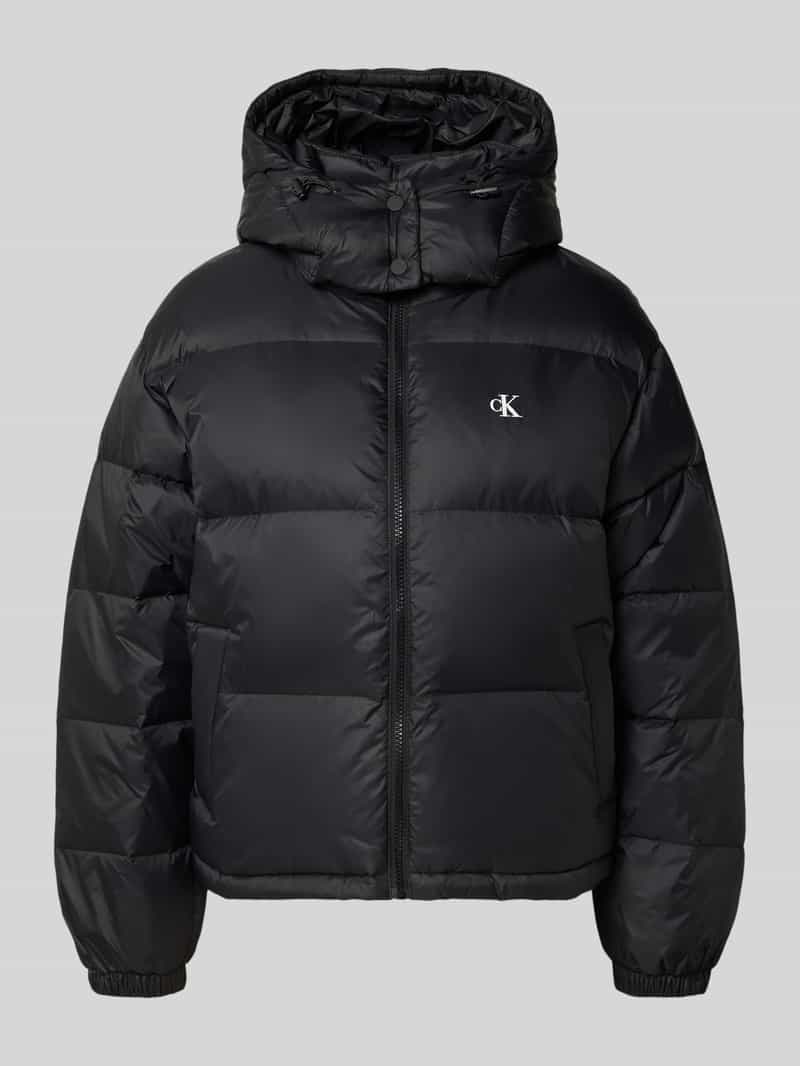 Calvin Klein Jeans Regular fit gewatteerd jack met logoprint model 'Midweight'