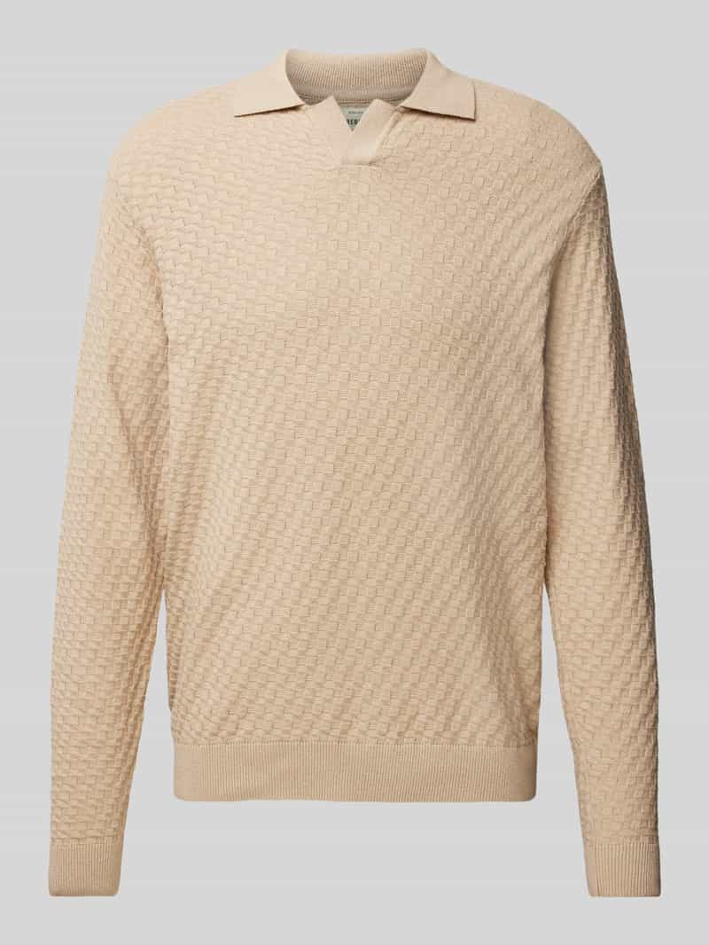 Regular fit poloshirt in design met lange mouwen, model 'ZEKE'