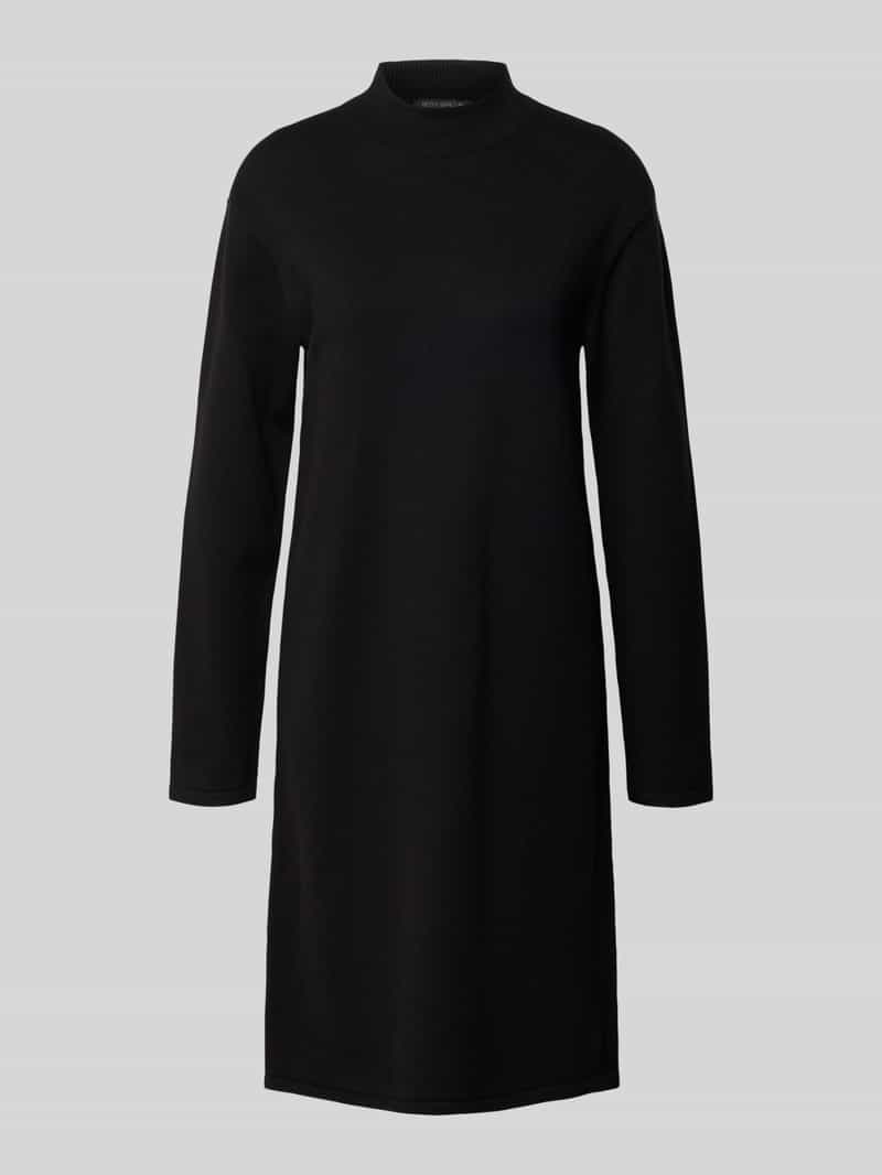 Betty Barclay Knielange jurk met geribde opstaande kraag