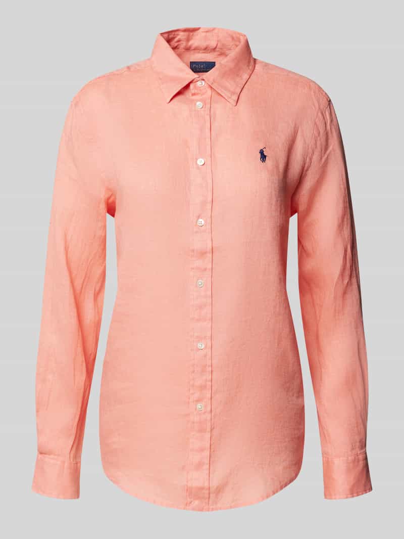 Polo Ralph Lauren Linnen blouse met labelstitching