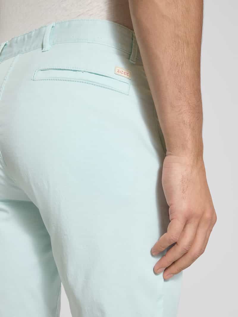 Boss Orange Korte slim fit chino met ceintuurlussen