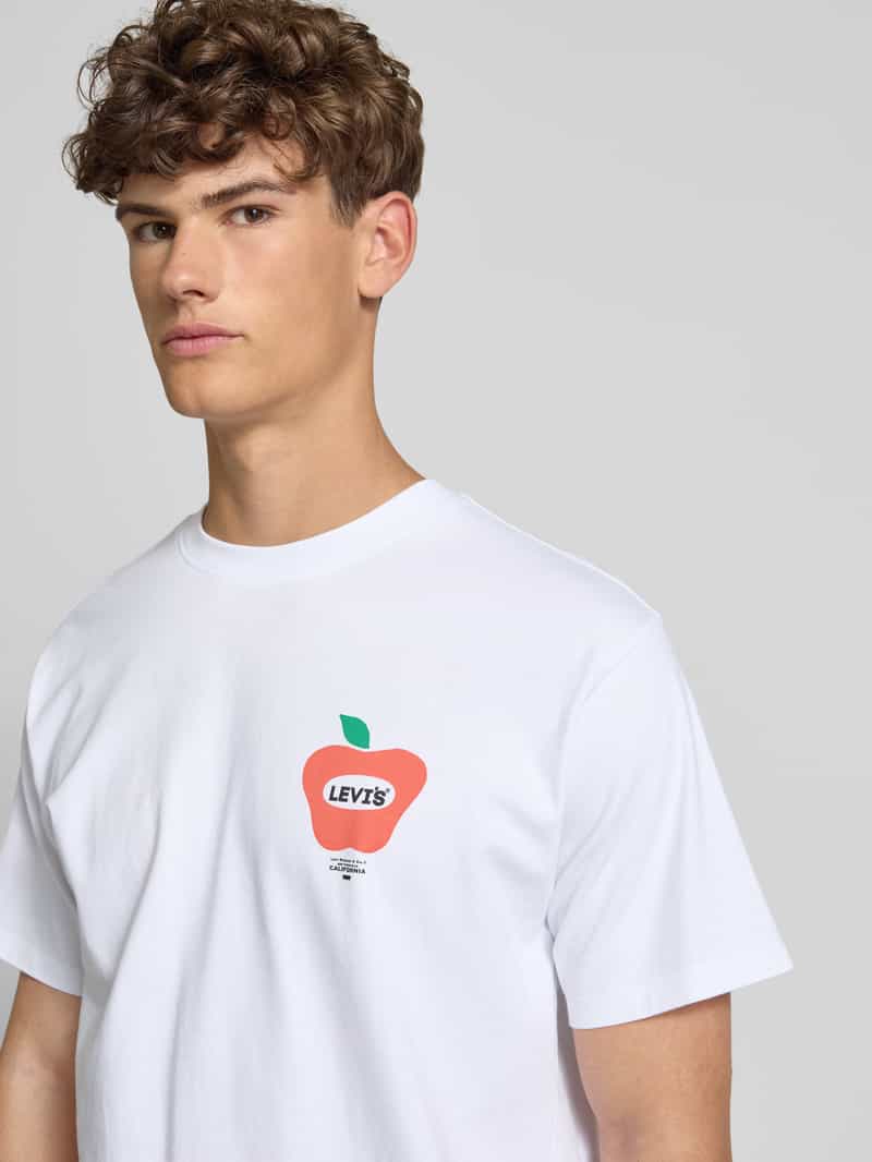 Levi's T-shirt met motief- en labelprint