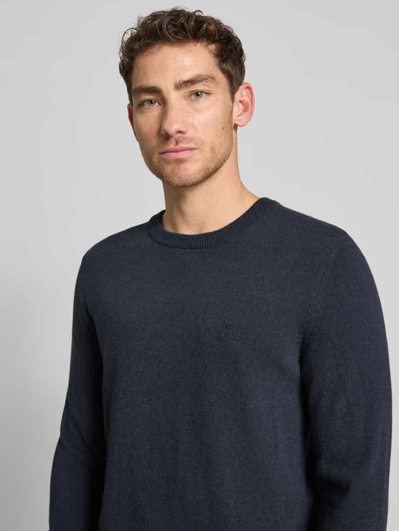 Marc O'Polo Regular fit pullover van katoenmix met scheerwol