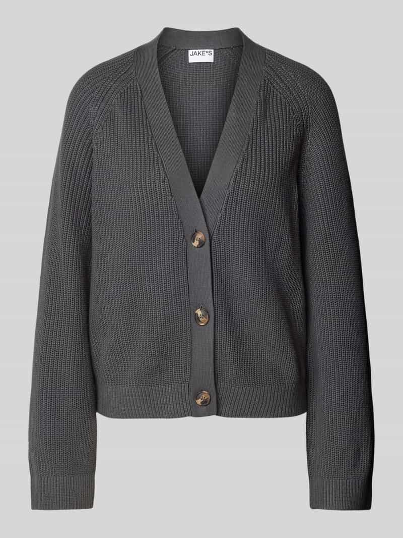 Jake*s Casual Gebreid jack met V-hals