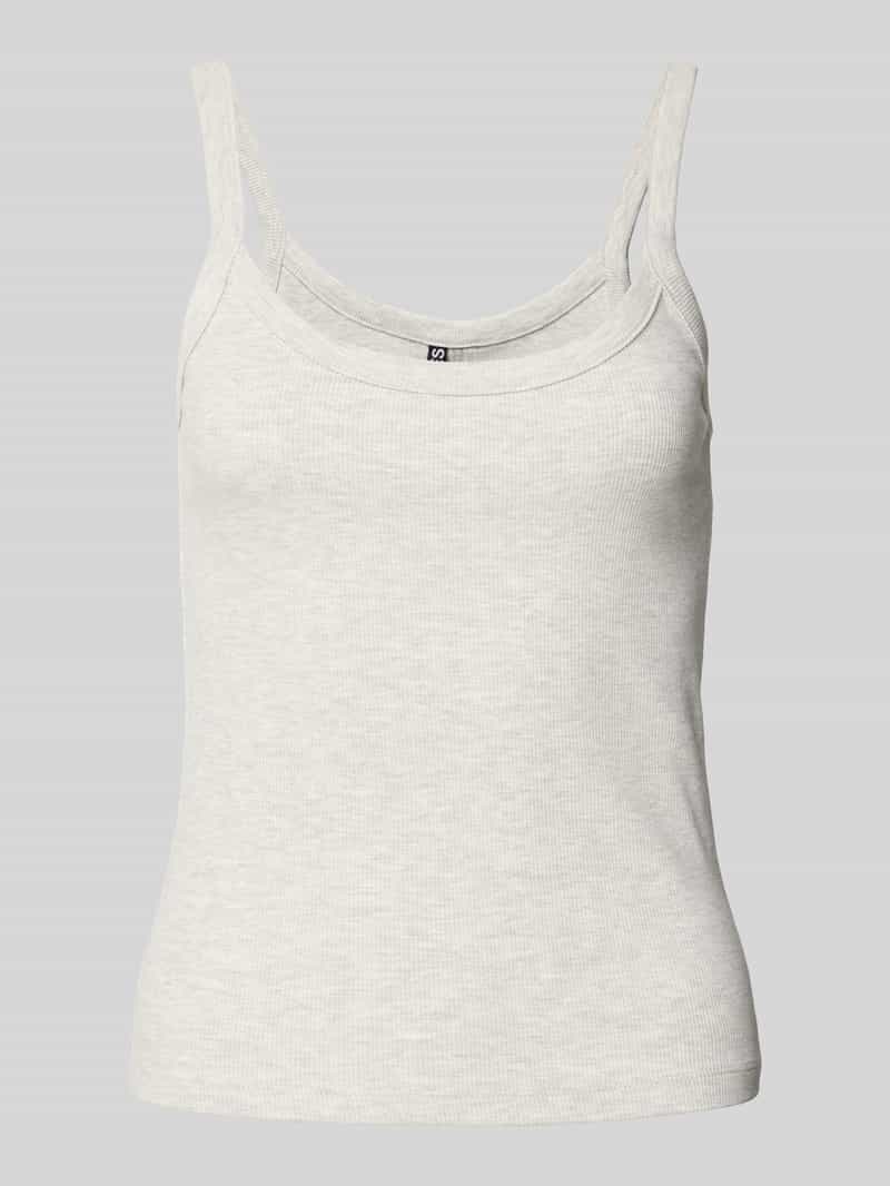 Pieces Slim fit top met bandjes van katoenmix model 'MAY'