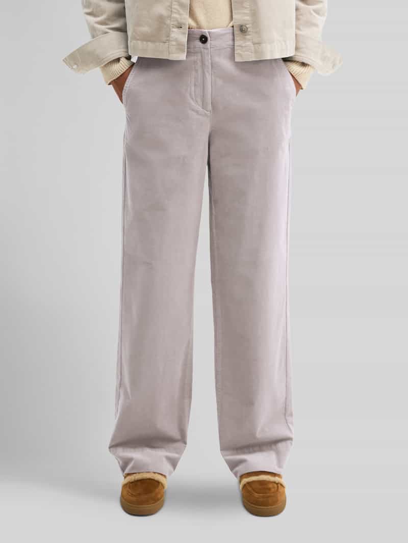 Marc O'Polo straight fit corduroy broek van katoenmix model 'LANDE WIDE'