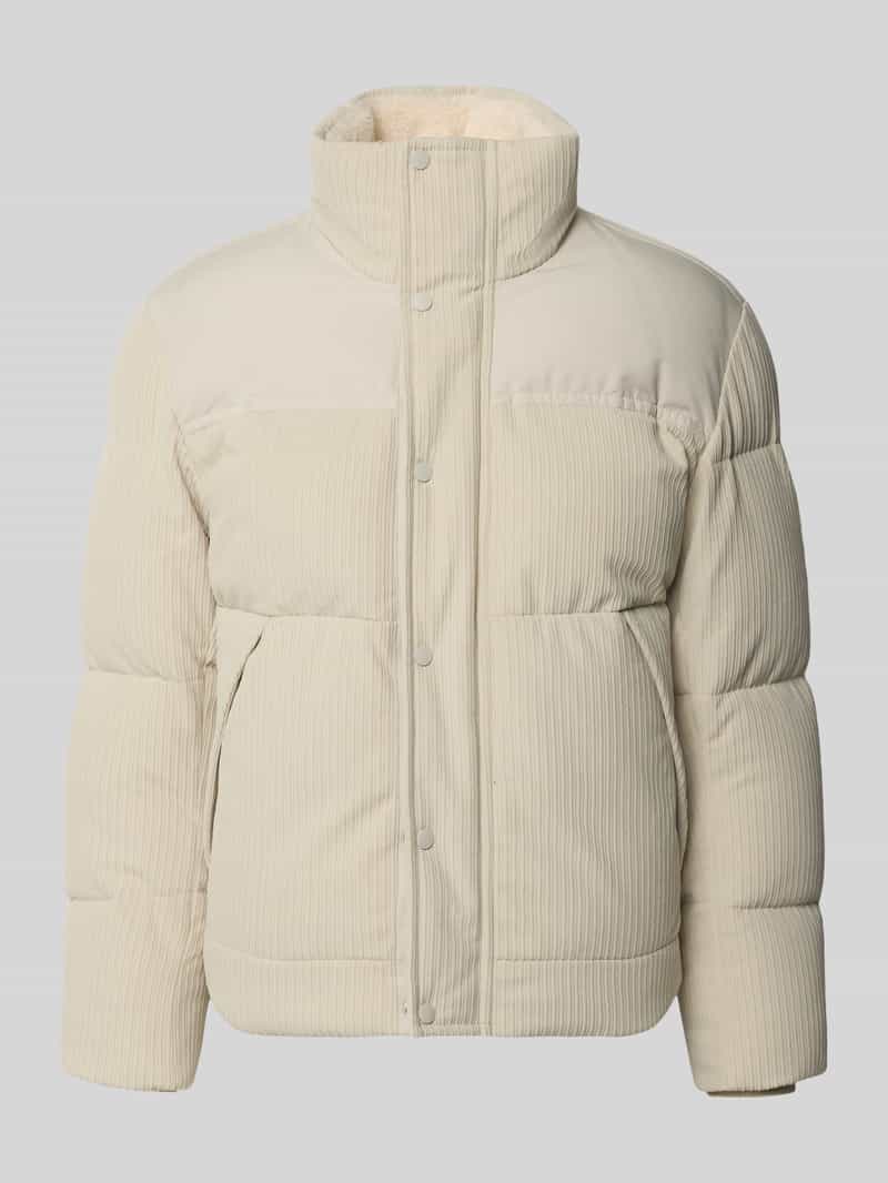 Regular fit gewatteerd jack met labelpatch model 'Ocord'