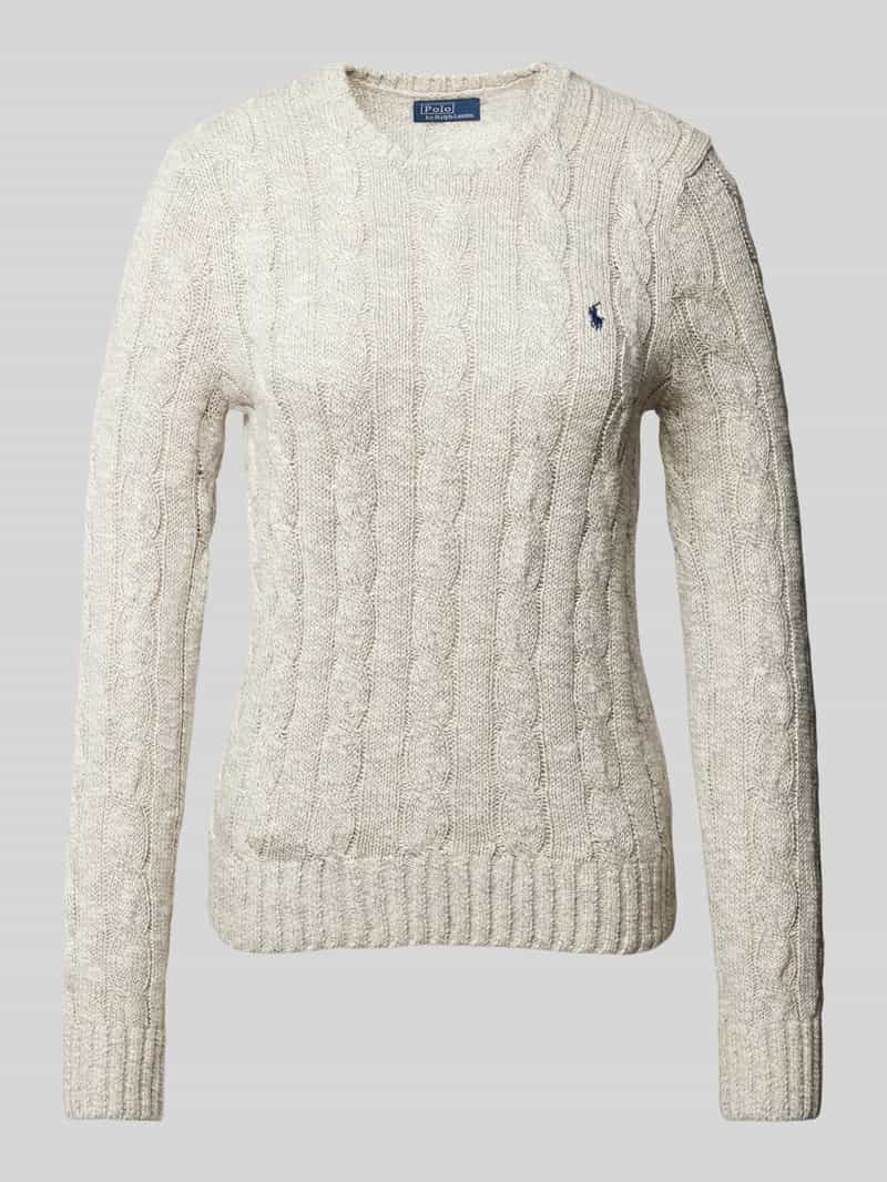 Polo Ralph Lauren Gebreide pullover met kabelpatroon, model 'RAGG JULIE'