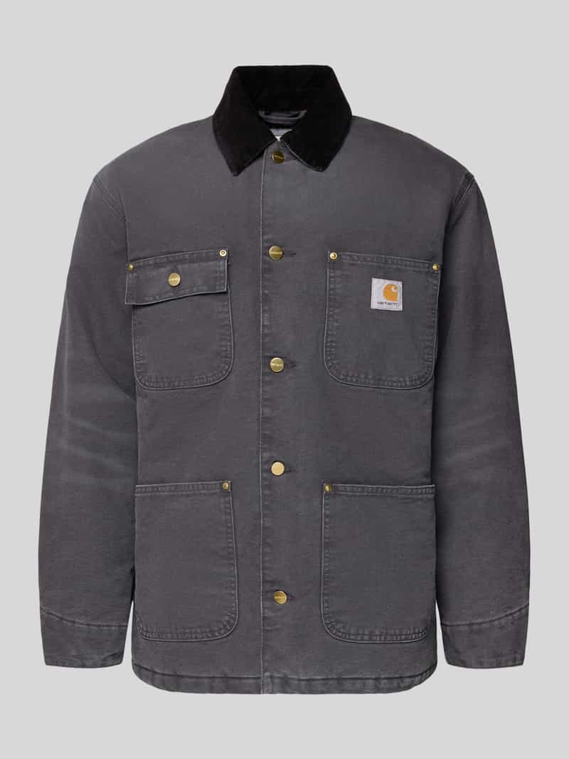 Carhartt Work In Progress Regular fit jack met platte kraag model 'Chore'