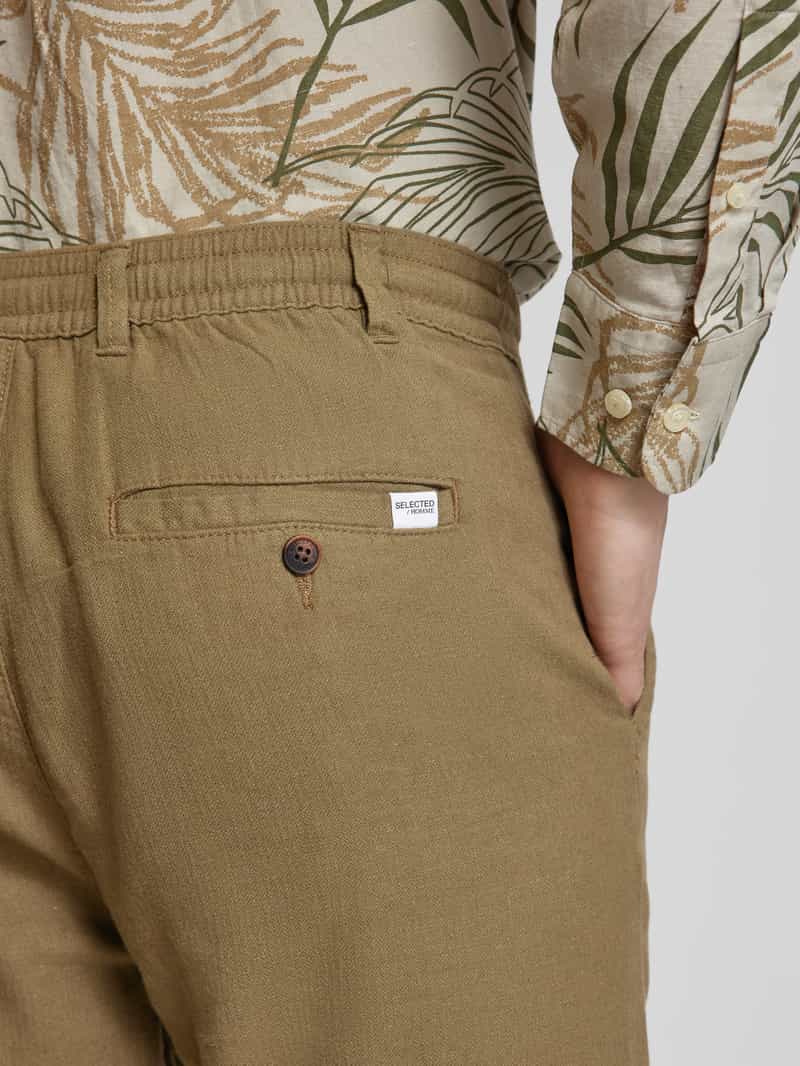 Selected Homme Stoffen broek met tunnelkoord