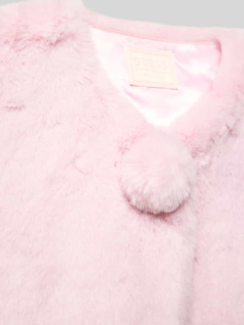 Guess Regular fit gilet met imitatiebont en V-hals