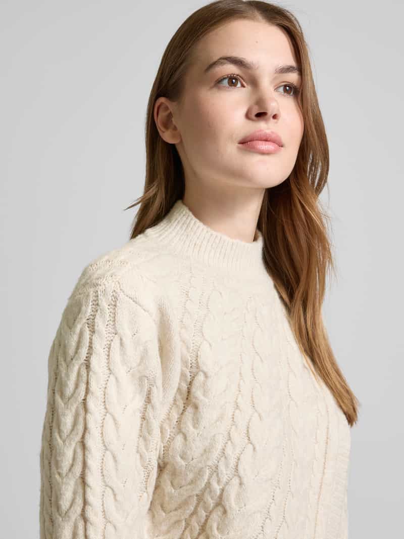 Apricot Gebreide pullover met ribboorden