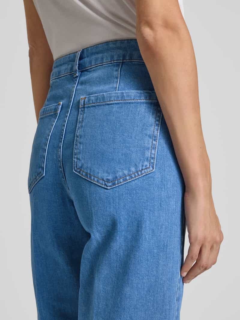 Christian Berg Woman Selection Straight leg jeans met strookzakken