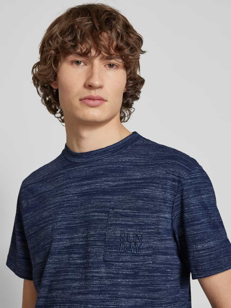Blend T-shirt met motiefstitching model 'UEFFI'