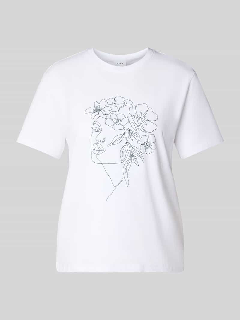 Vila T-shirt met motiefprint model 'NORA'