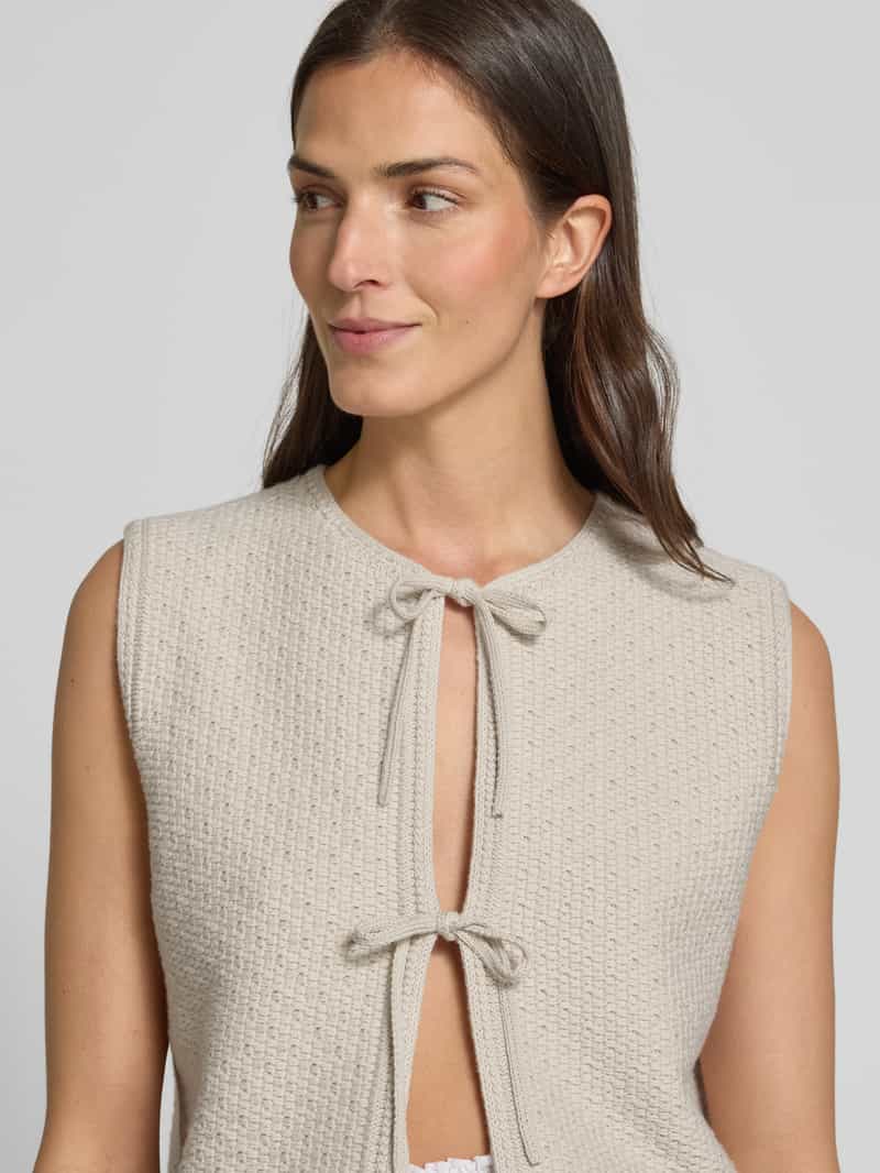 Opus Gilet met gebreide look model 'Demili'
