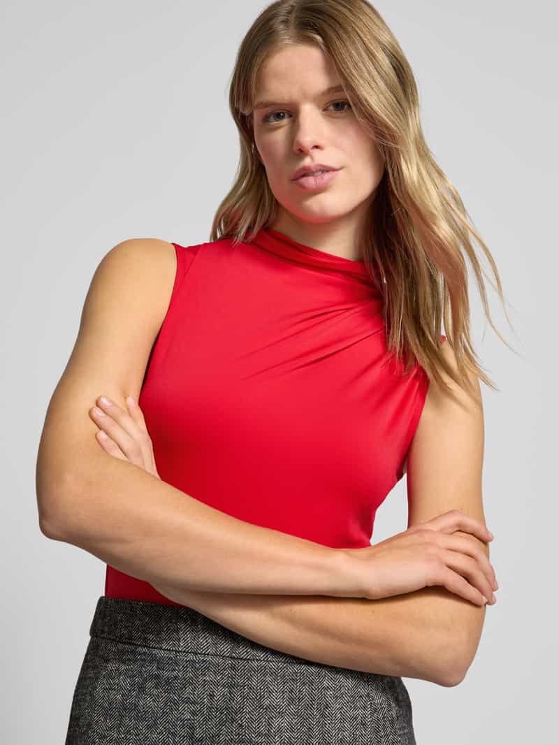 Pieces Regular fit top met opstaande kraag model 'MADISON'