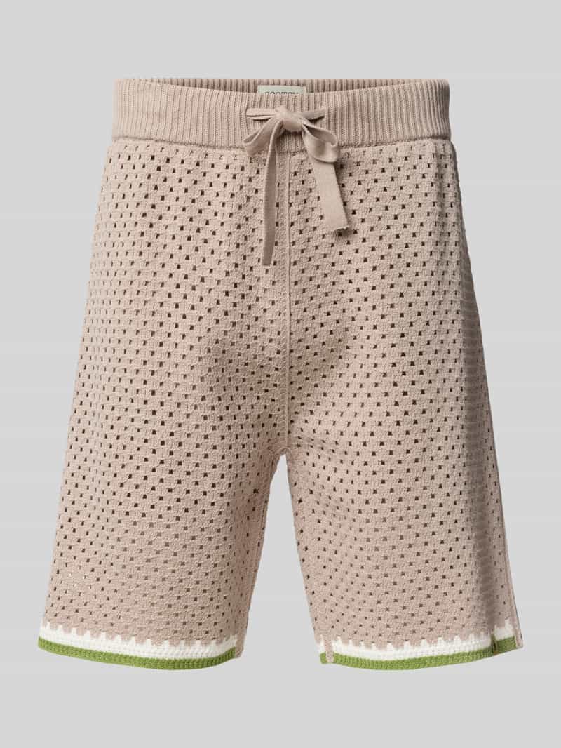 Scotch & Soda Regular fit korte broek met ajourpatroon