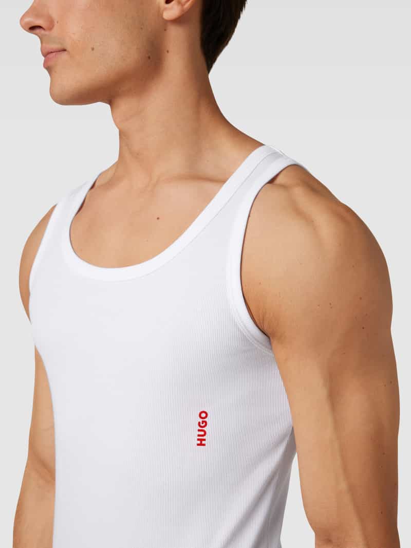 HUGO Tanktop met labelprint in een set van 2 stuks