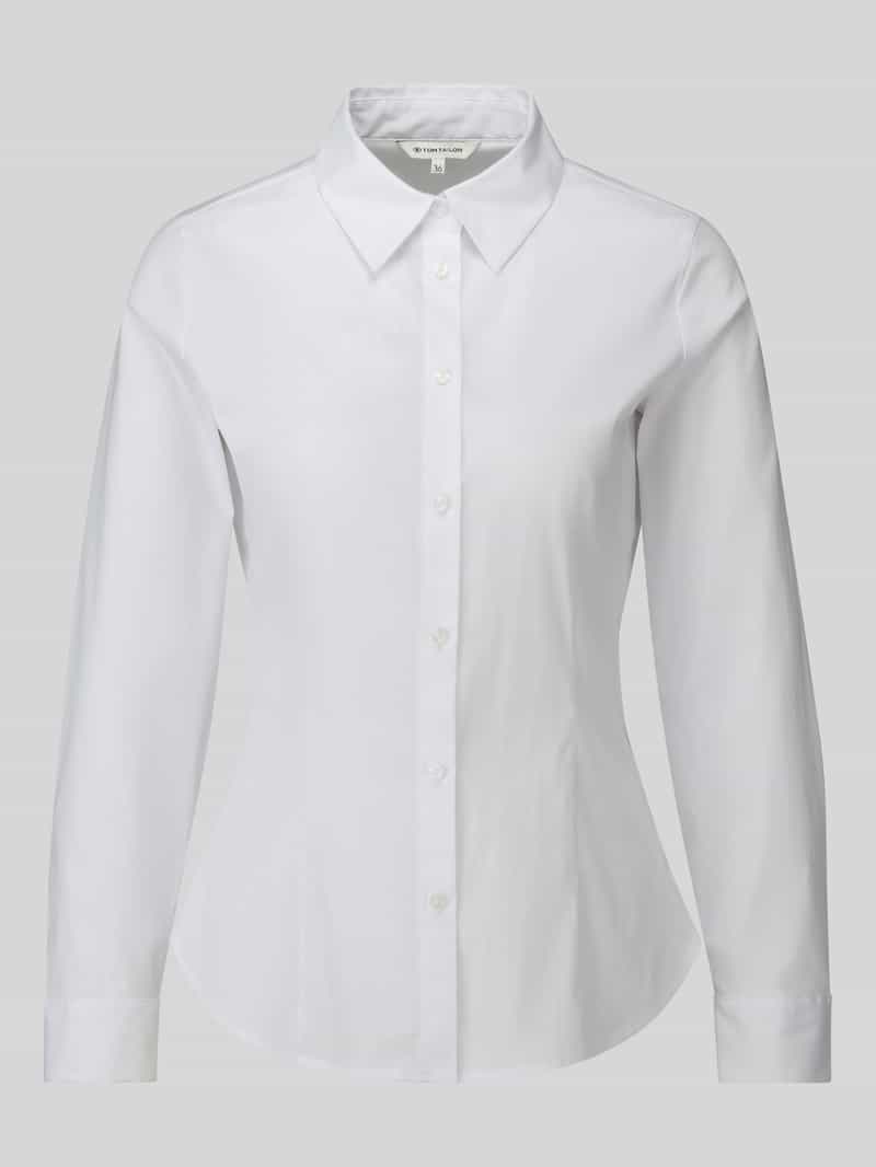 Regular fit blouse met lange mouwen van katoenmix