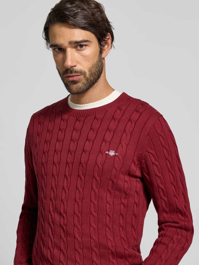 Gant Gebreide pullover met ribboorden