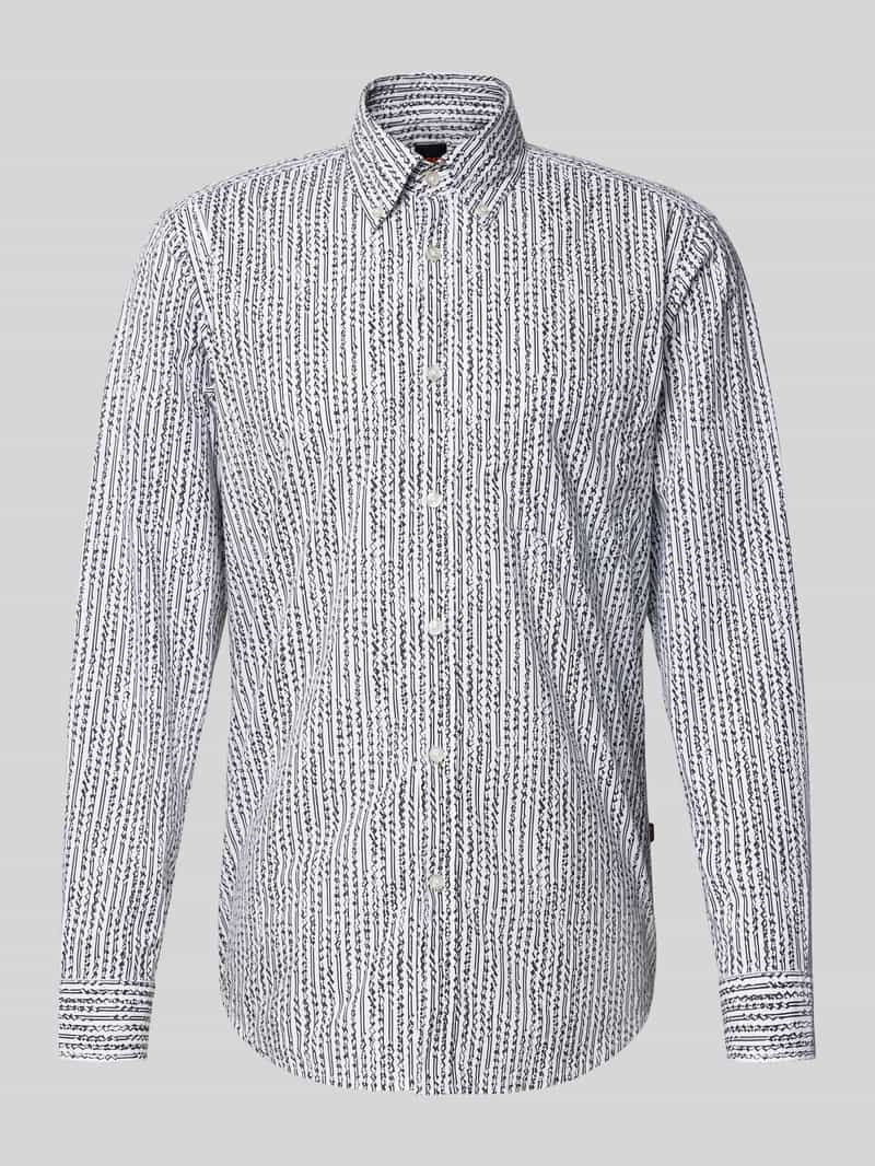 Boss Orange Regular fit vrijetijdsoverhemd met button-downkraag model 'RICKERT