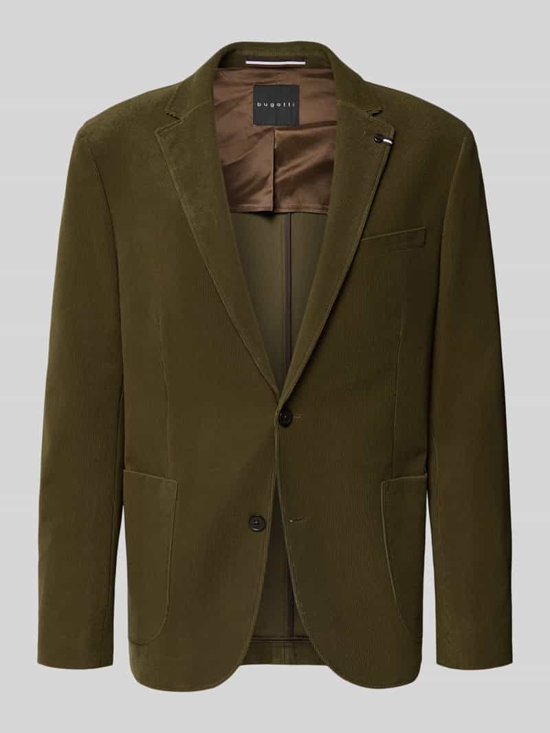 Bugatti slim fit colbert met 2 knopen van corduroy