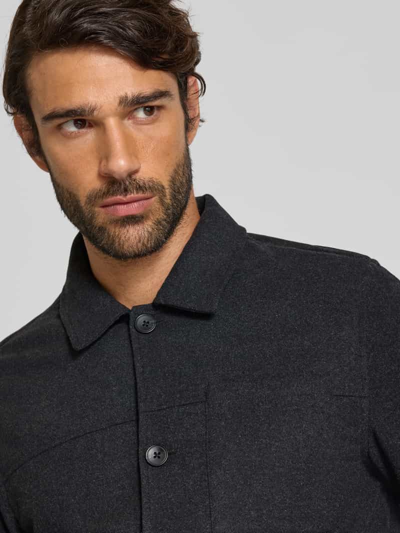 lindbergh Relaxed fit overhemdjack met borstzak