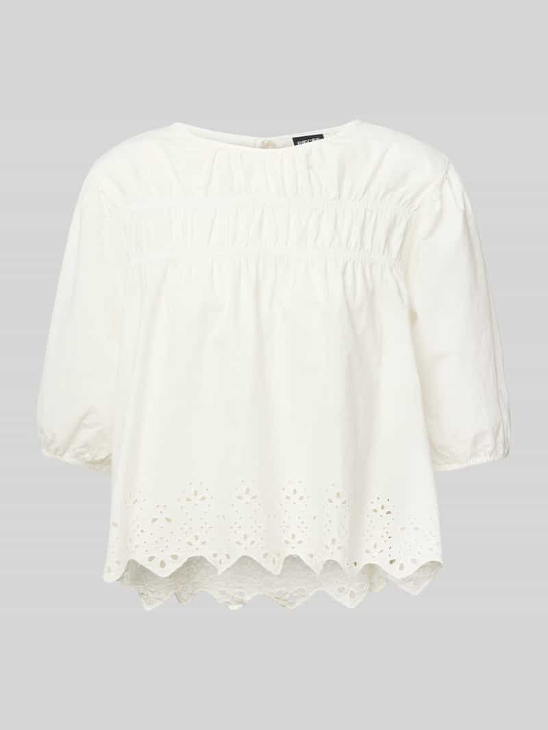 Pieces Relaxed fit blouse van puur katoen model 'SALMINA'