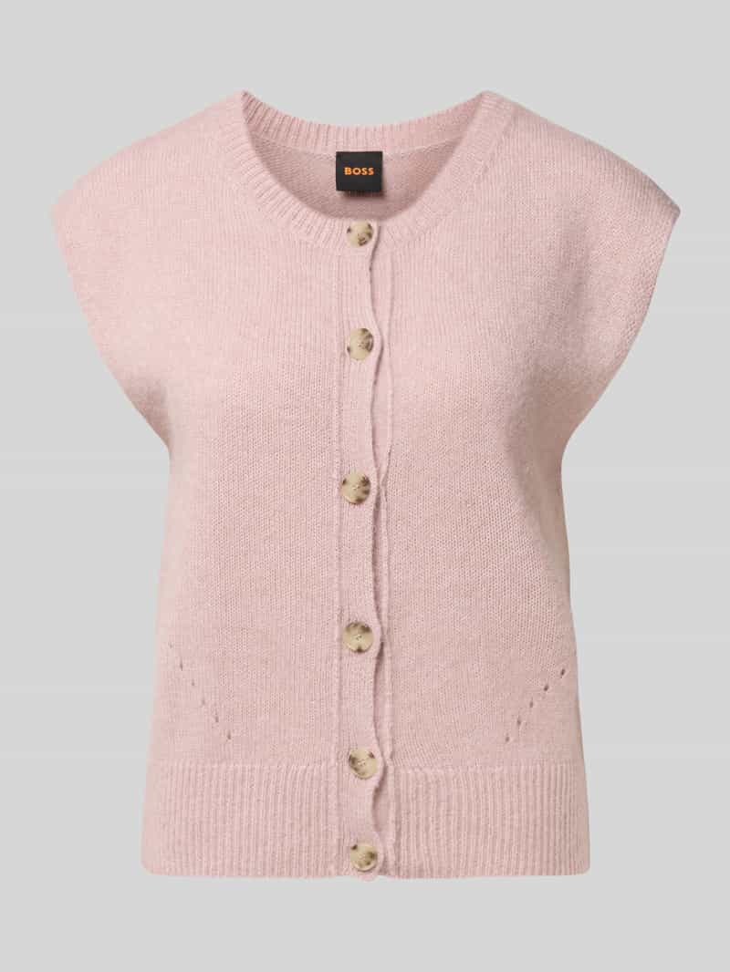 Boss Orange Relaxed fit mouwloos vest met wol en alpaca model 'FOLDERIO'