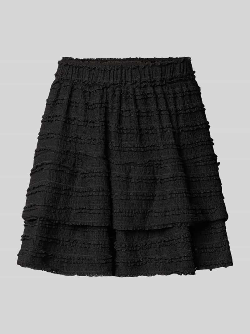 Only Uitlopende minirok met ruches model 'GAYLE'