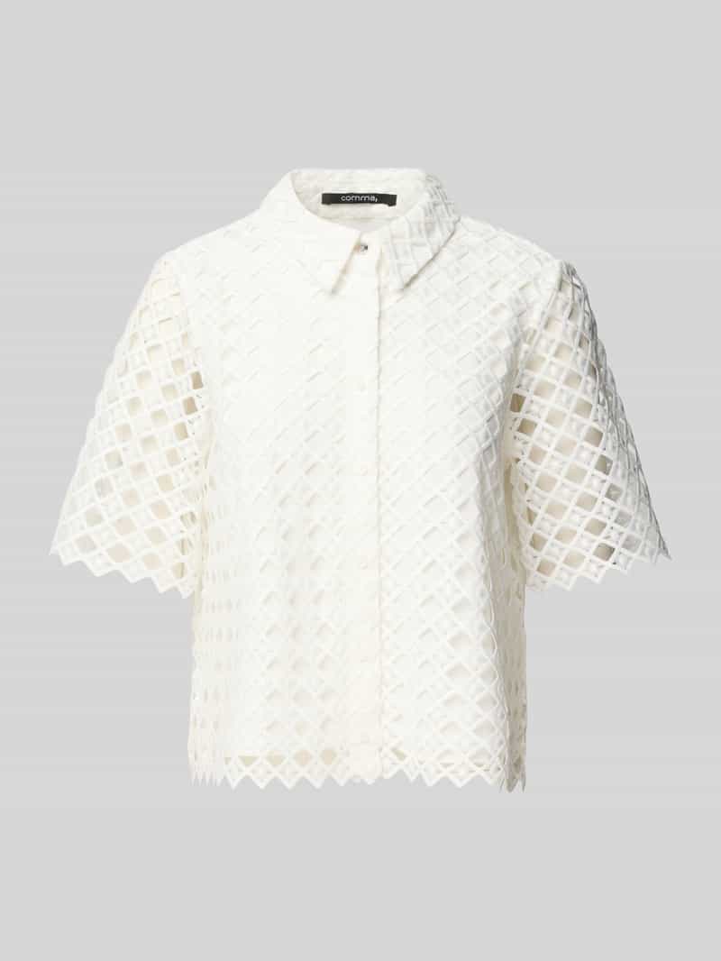 comma Regular fit overhemdblosue met 1 2-mouwen