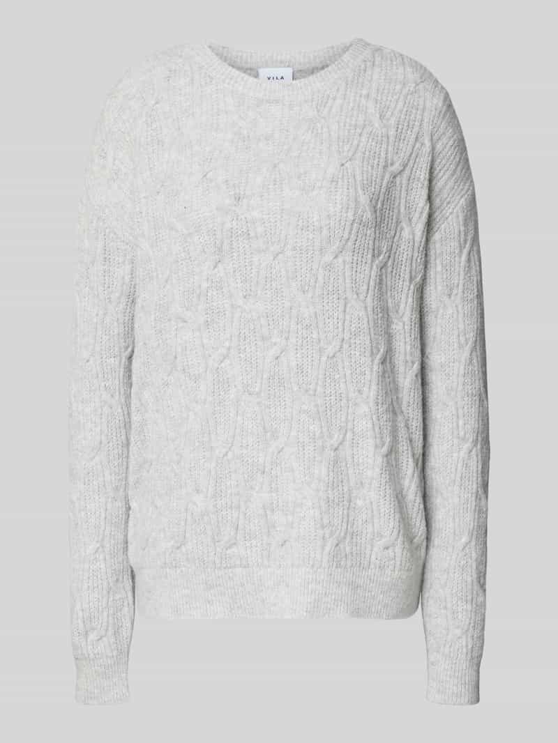 Vila Gebreide trui SSIA O-NECK L/S CABEL KNIT TOP -NOOS