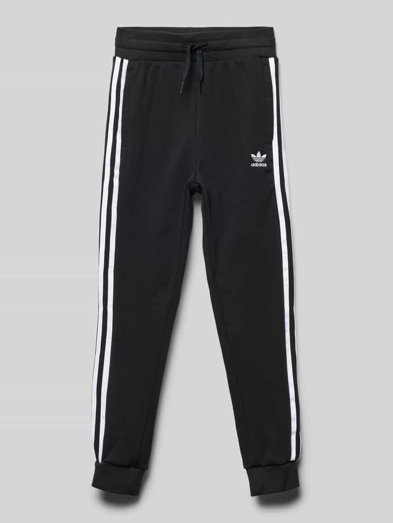 adidas Originals Regular fit sweatpants met labelstitching model 'TREFOIL'