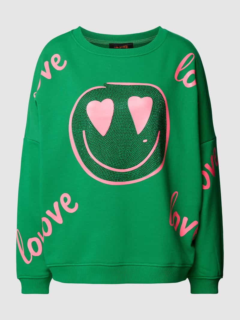 miss goodlife Sweatshirt met motiefprint model 'LOVE HARDFACE'