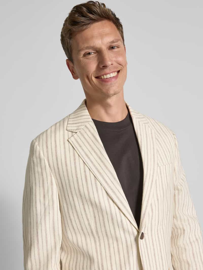 Selected Homme Regular fit colbert van een mix van linnen en katoen model 'HENLEY'