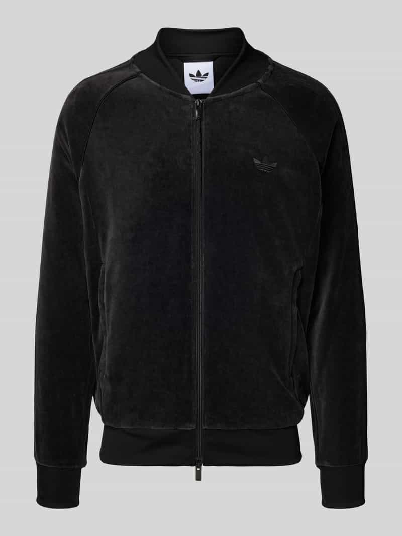 adidas Originals Sweatjack met labelstitching en tweewegsritssluiting