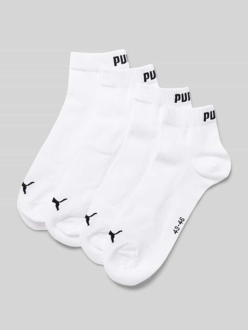Puma Sneakersokken met labeldetails in een set van 4 paar