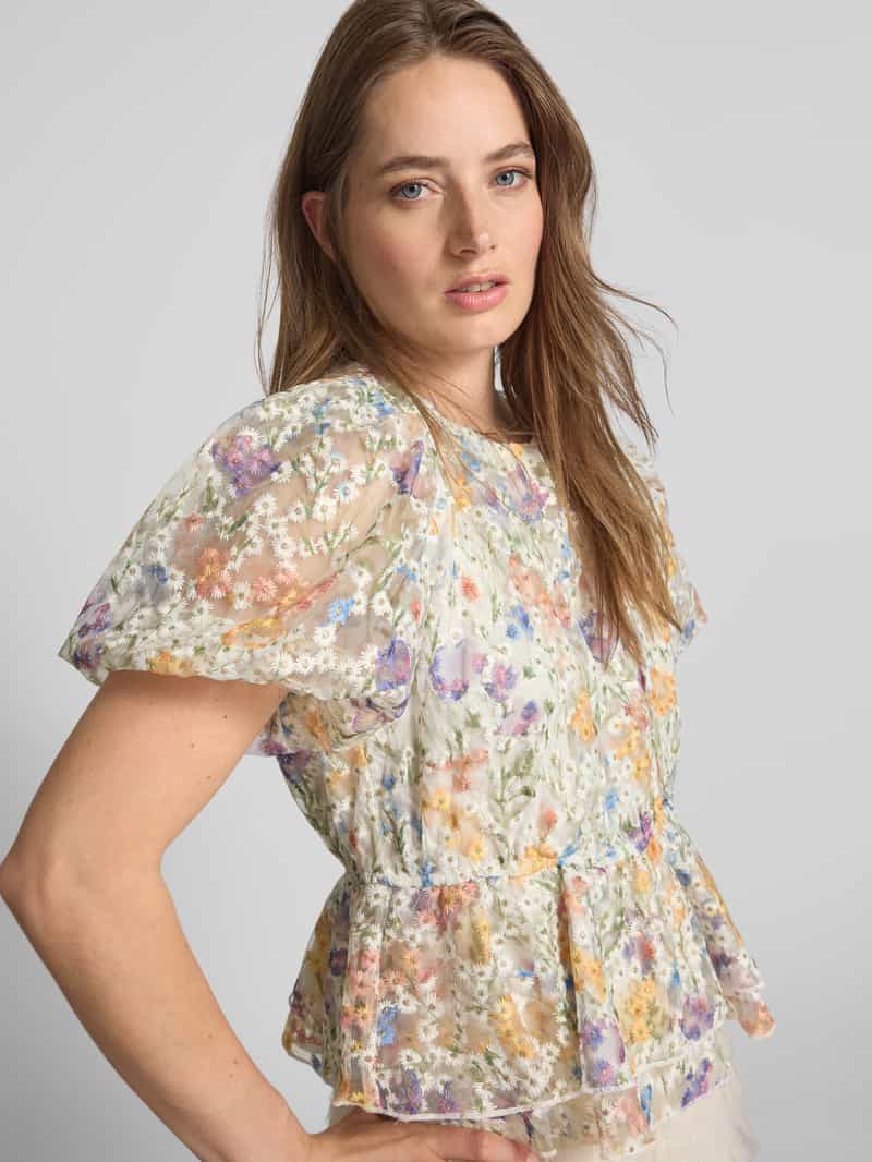 YAS Blouseshirt met pofmouwen model 'LEANNA'