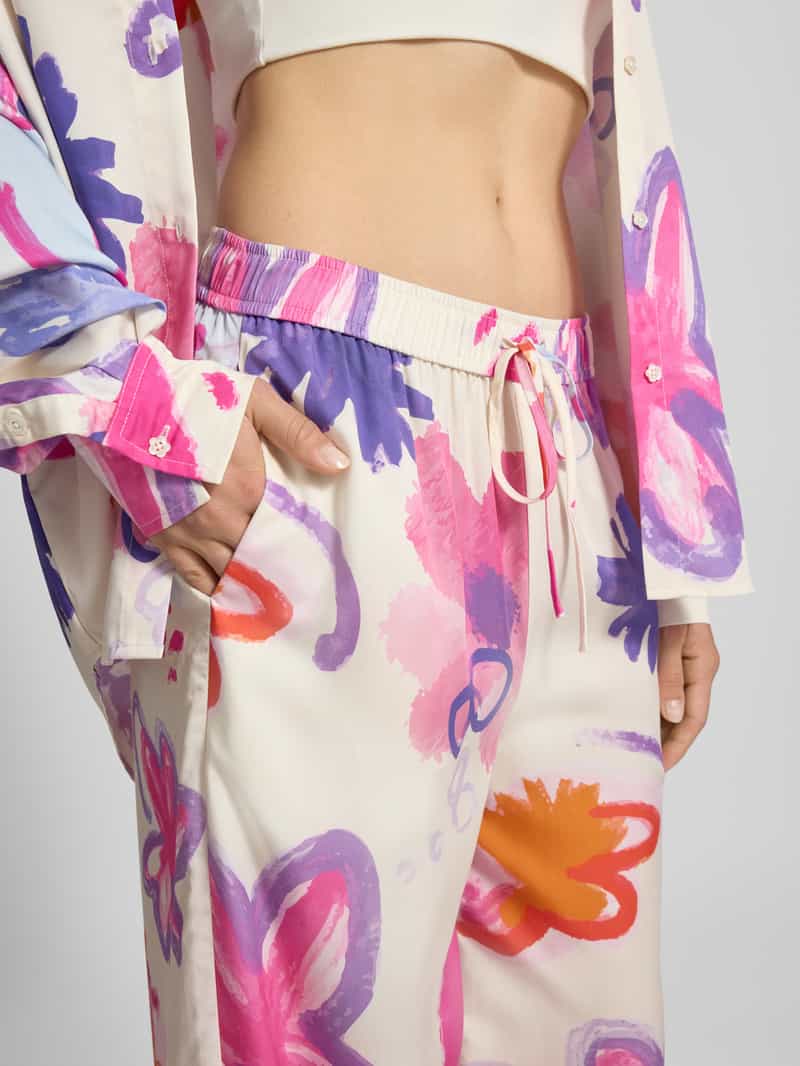 OH APRIL Loose fit stoffen broek met elastische band model 'Antonia'