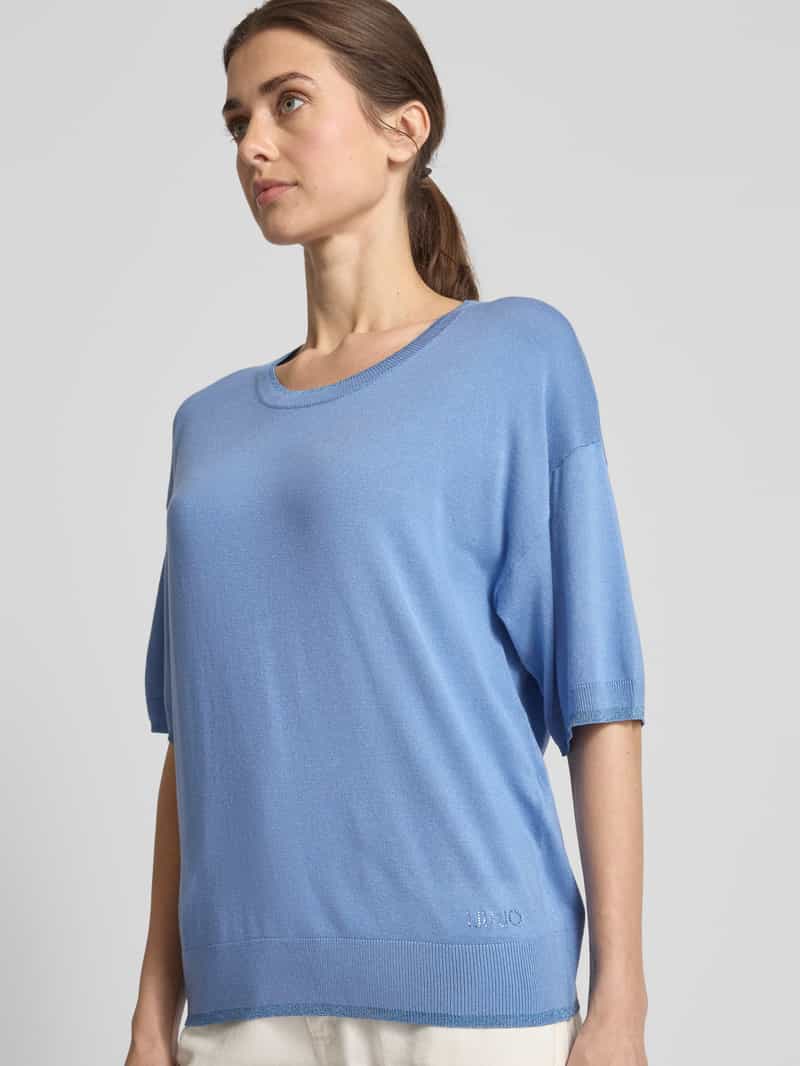 Liu Jo White Gebreide pullover met ronde hals