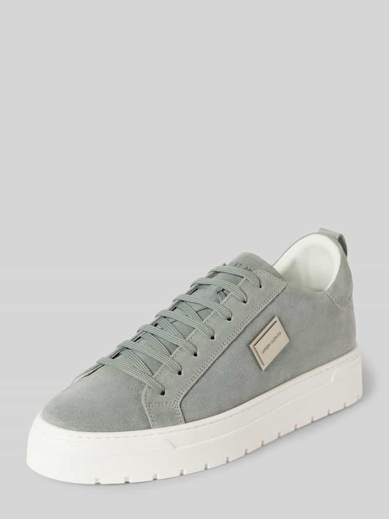 Antony Morato Sneakers van leer met labeldetail