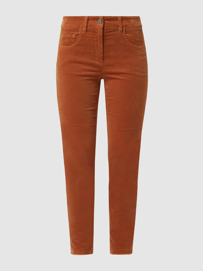 LUISA CERANO Skinny fit fluwelen broek met modal